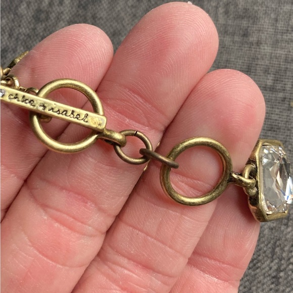 Chloe & Isabell bracelet in gold tones and clear rhinestones with toggle clasp. - Picture 9 of 9